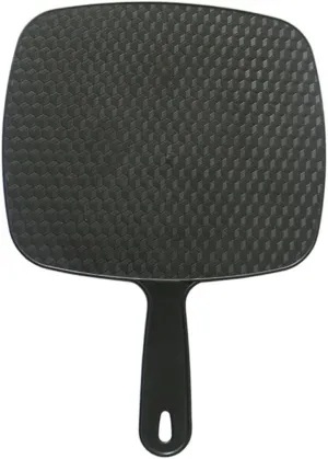 Handheld Mirror with Handle Ergonomic Design for Hairdressers and Makeup Classic Black Salon Mirror for Professional and Home Use