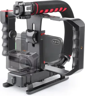 Handheld Stabilizer with Smartphone Video Rig, Video Action Handhels Rig for All Camera Action Camera Camcorder and Smartphones ﻿