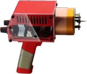Handheld Tesla Coil Gun, Portable Mini Arc Generator for Handheld SSTC Solid State Tesla Coil, Artificial Lightning, Rechargeable Arc, Automatic or Manual Experiment Science Toy Model