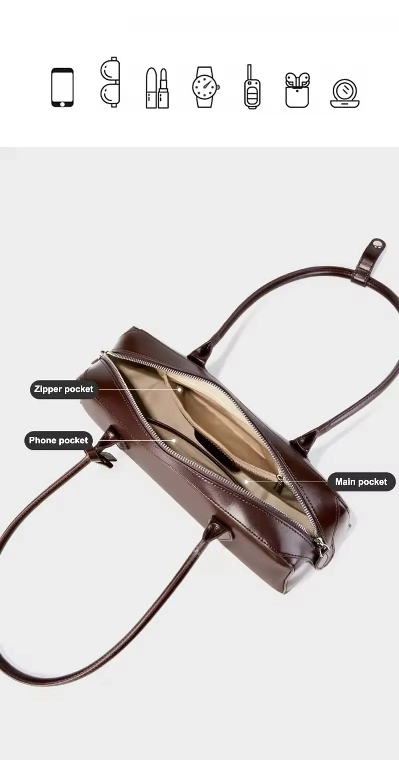 Handmade Leather Crossbody. Women's handmade genuine leather shoulder bag