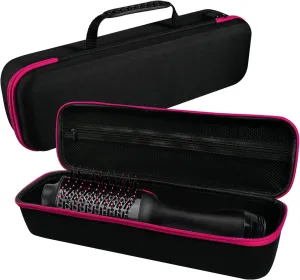 Hard Carrying Case for Revlon Hair Dryer Brush Original 1.0/Plus 2.0,Portable Travel Storage Bag Compatibility with All Brand Hot Tools Volumizer Hot Air Brush (Rose Red)