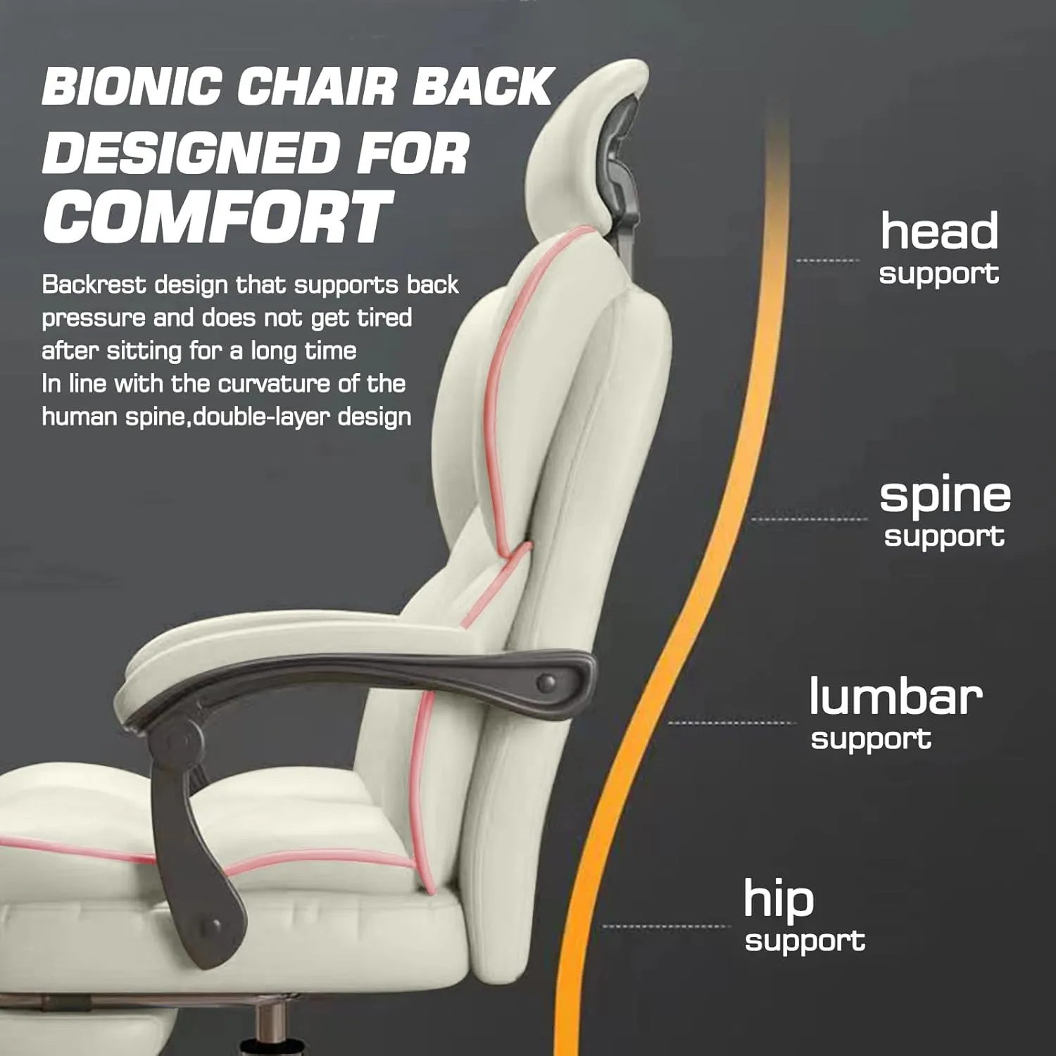 HDHDBA Executive Office Chair High Back Adjustable Home Computer Chairs Big and Tall Desk Chair Back Support Swivel PU Leather Chair with Lumbar Support