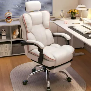HDHDBA Executive Office Chair High Back Adjustable Home Computer Chairs Big and Tall Desk Chair Back Support Swivel PU Leather Chair with Lumbar Support