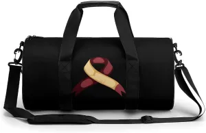 Head & Neck Cancer Awareness Lightweight Gym Bag for Men Women Travel Duffel Bag Sports Workout Bag with Adjustable Strap