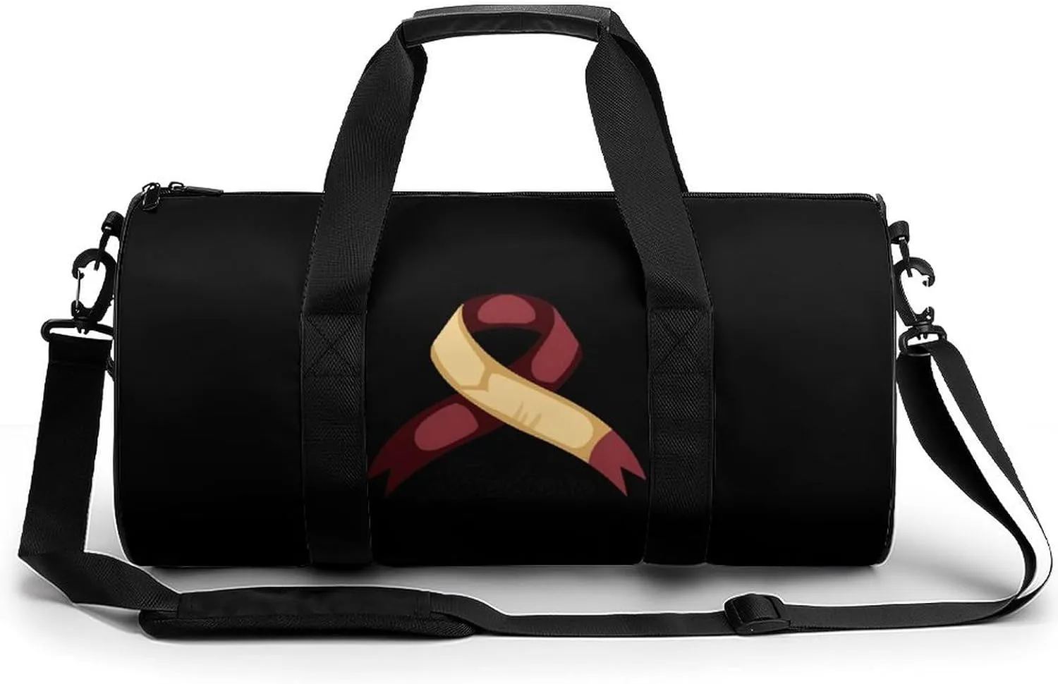Head & Neck Cancer Awareness Lightweight Gym Bag for Men Women Travel Duffel Bag Sports Workout Bag with Adjustable Strap