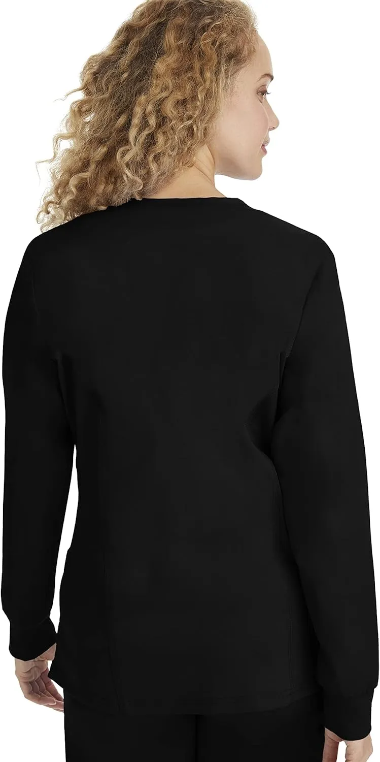 Healing Hands Women's Snap Front Scrub Jacket Daisy 2-Way Stretch Uniform 5063
