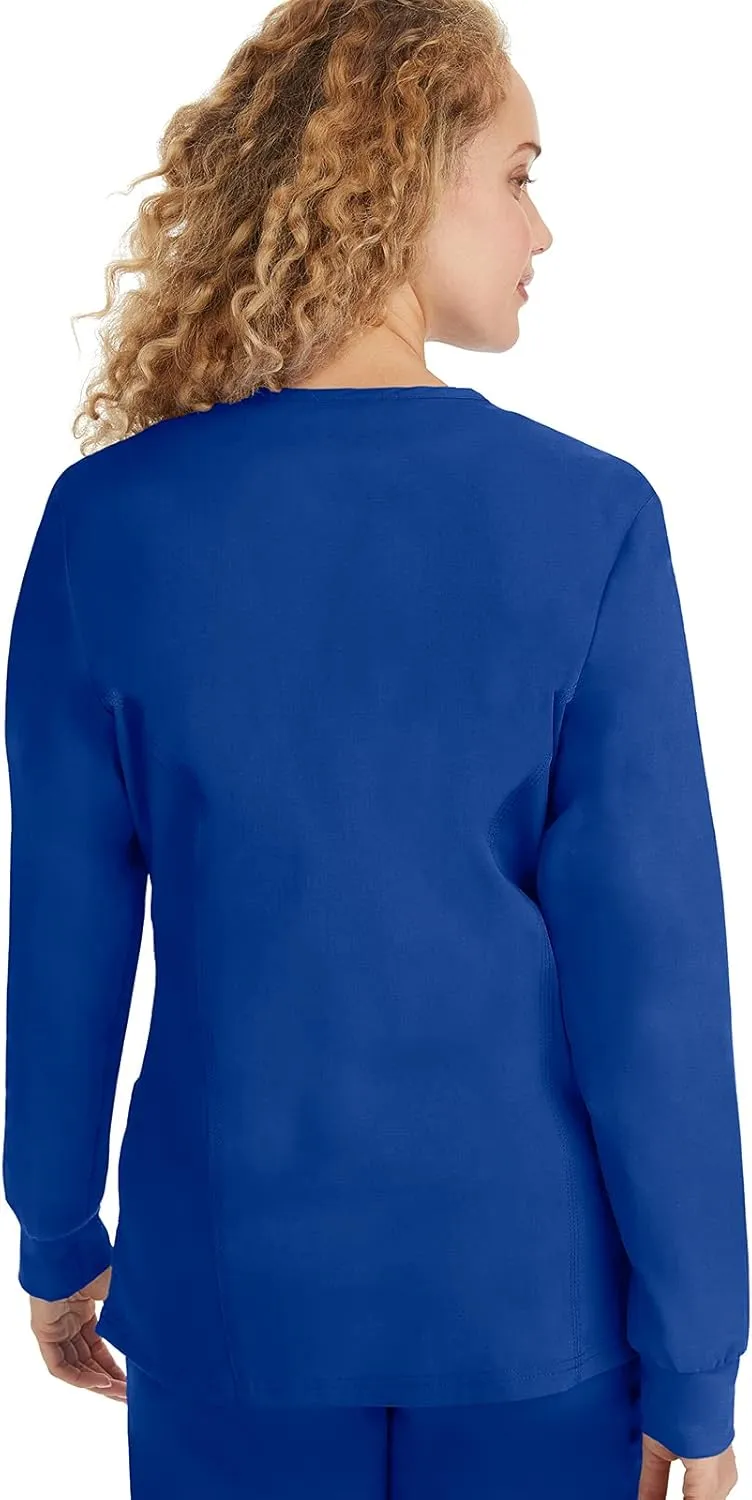 Healing Hands Women's Snap Front Scrub Jacket Daisy 2-Way Stretch Uniform 5063