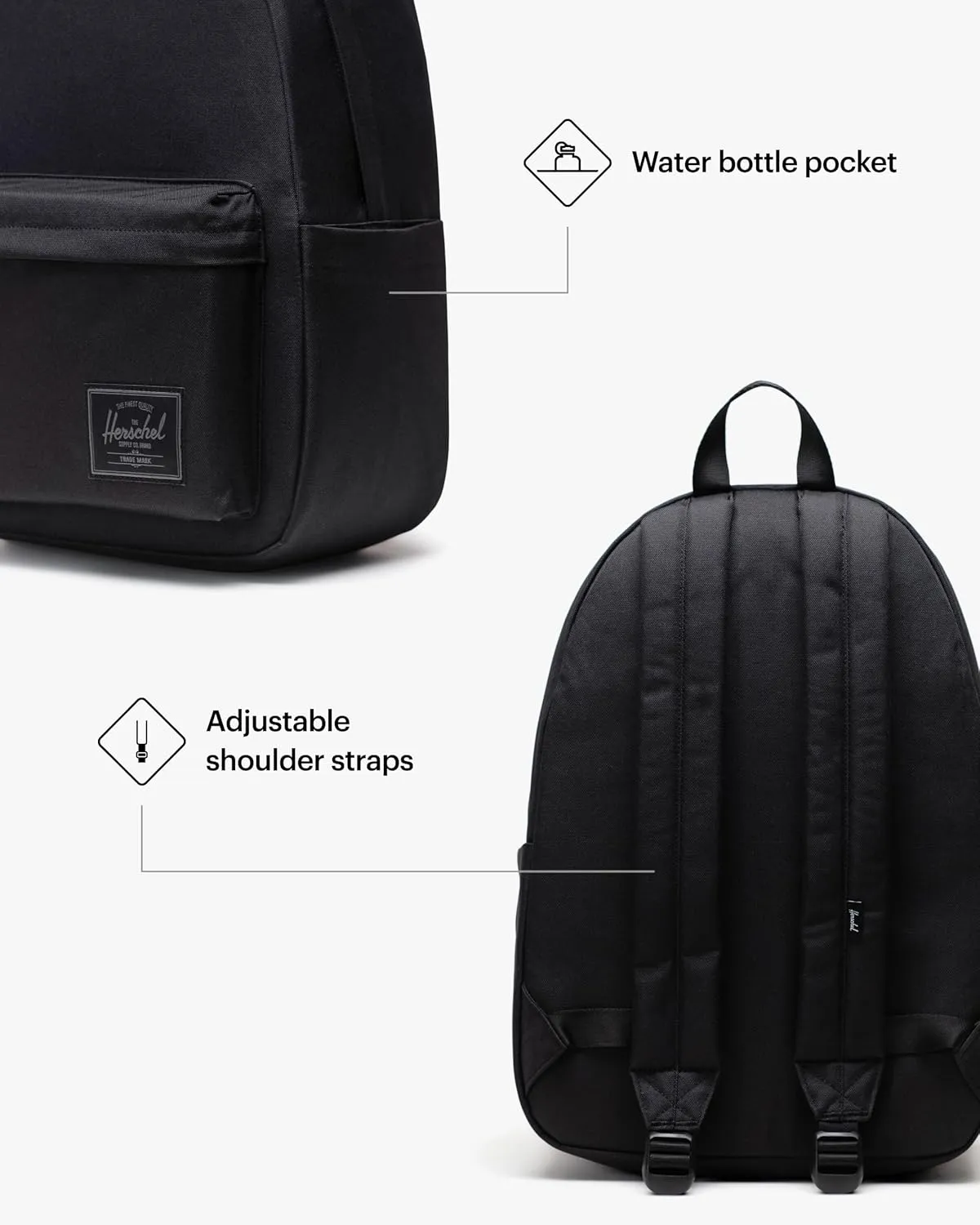 Herschel Supply Co. Classic Backpack, Black Tonal, XL-30L