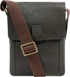 Hidesign Aiden Genuine Leather Mini Crossbody Men/Women Messenger Bag/Travel Bag / 10.5" iPad Bag (Olive Green)