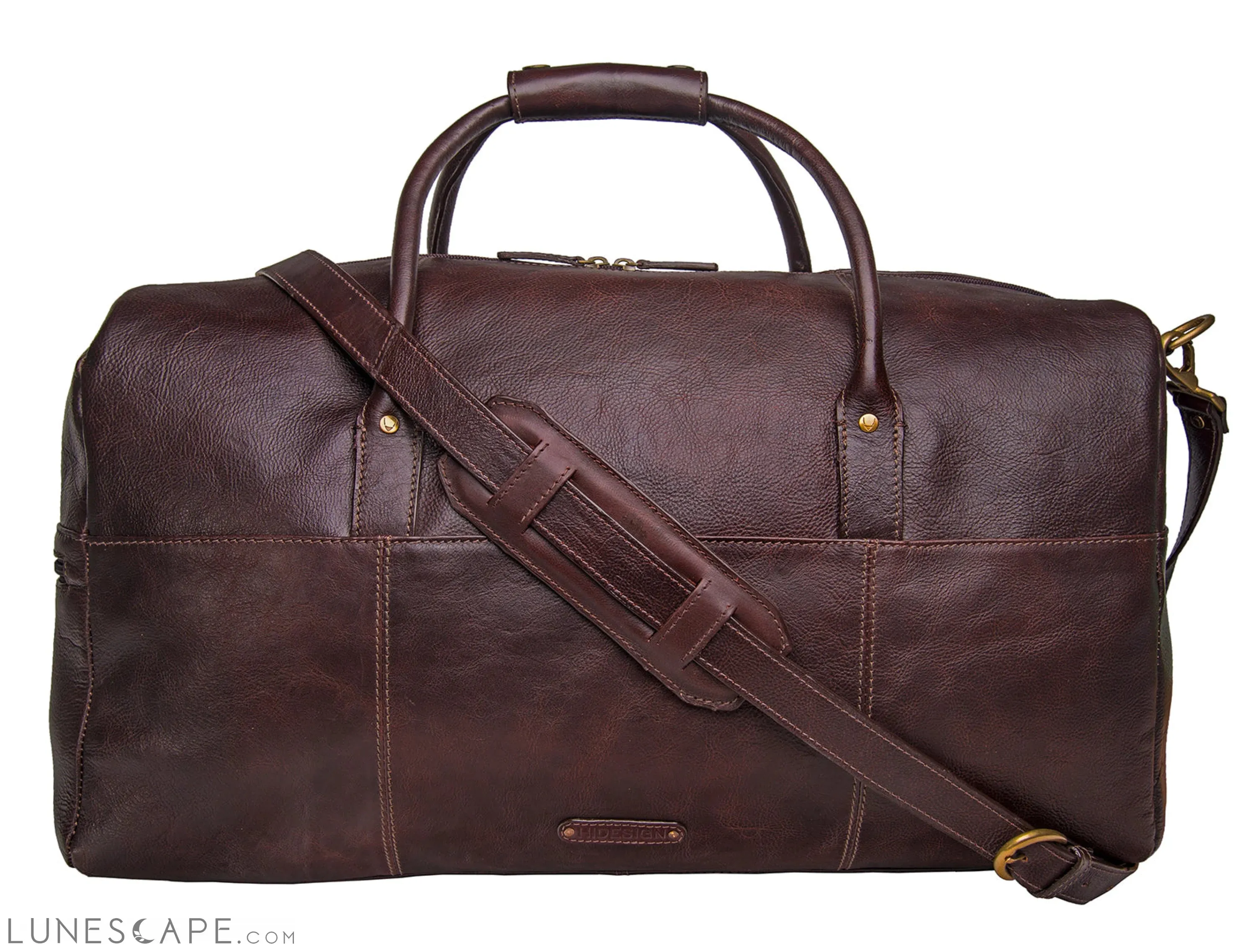 Hidesign Charles Leather Cabin Travel Duffle Weekend Bag