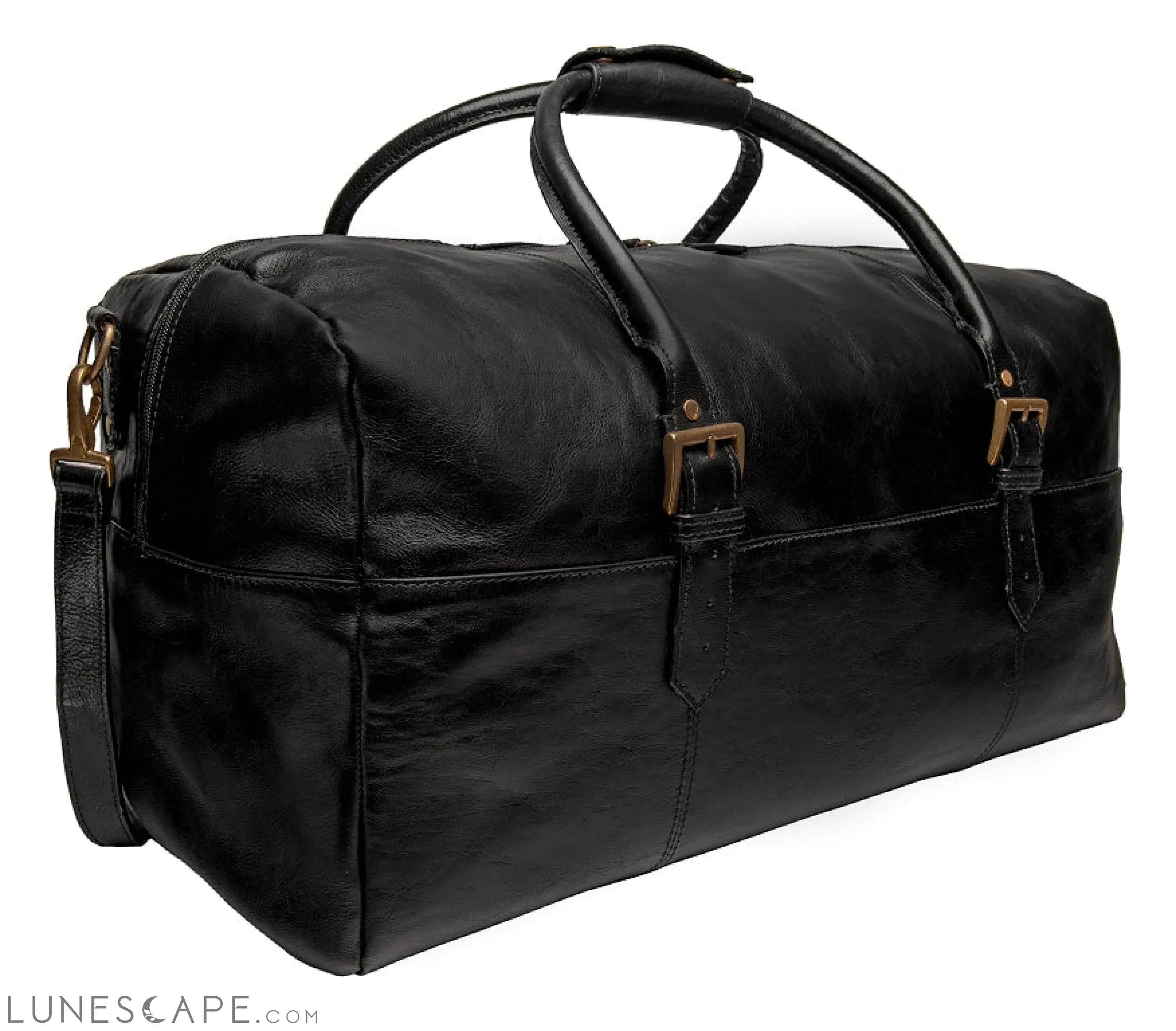 Hidesign Charles Leather Cabin Travel Duffle Weekend Bag