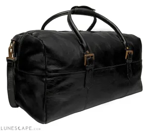 Hidesign Charles Leather Cabin Travel Duffle Weekend Bag