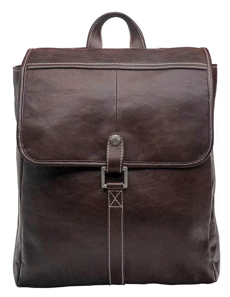 Hidesign Hector Leather Backpack Brown