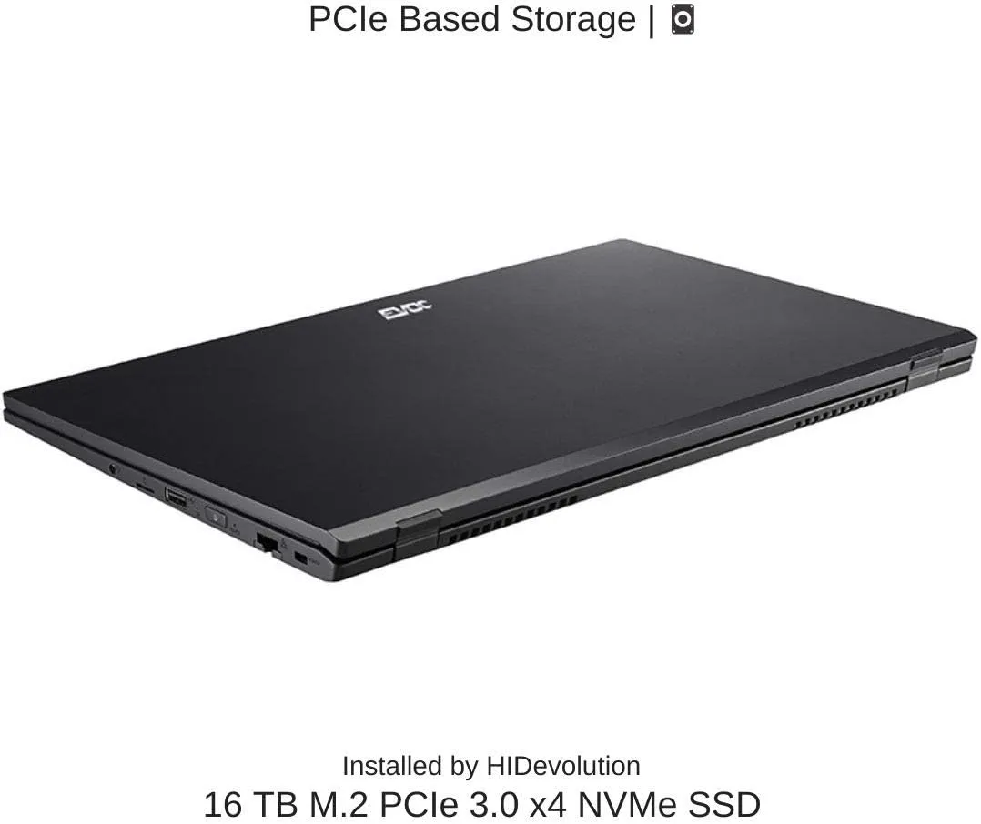HIDevolution EVOC High Performance Systems N5501A (NS50MU) 15.6" FHD, 0.9 GHz i5-1135G7, Intel Iris Xe, 32 GB 3200MHz RAM, 16 TB PCIe SSD