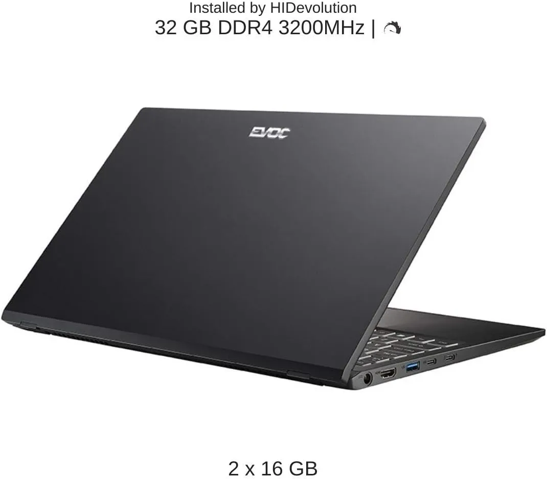 HIDevolution EVOC High Performance Systems N5501A (NS50MU) 15.6" FHD, 0.9 GHz i5-1135G7, Intel Iris Xe, 32 GB 3200MHz RAM, 16 TB PCIe SSD