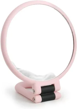 High definition double-sided makeup mirrors handheld desktop dressing handle mirrors portable foldable beauty mirrors 10x magnification
