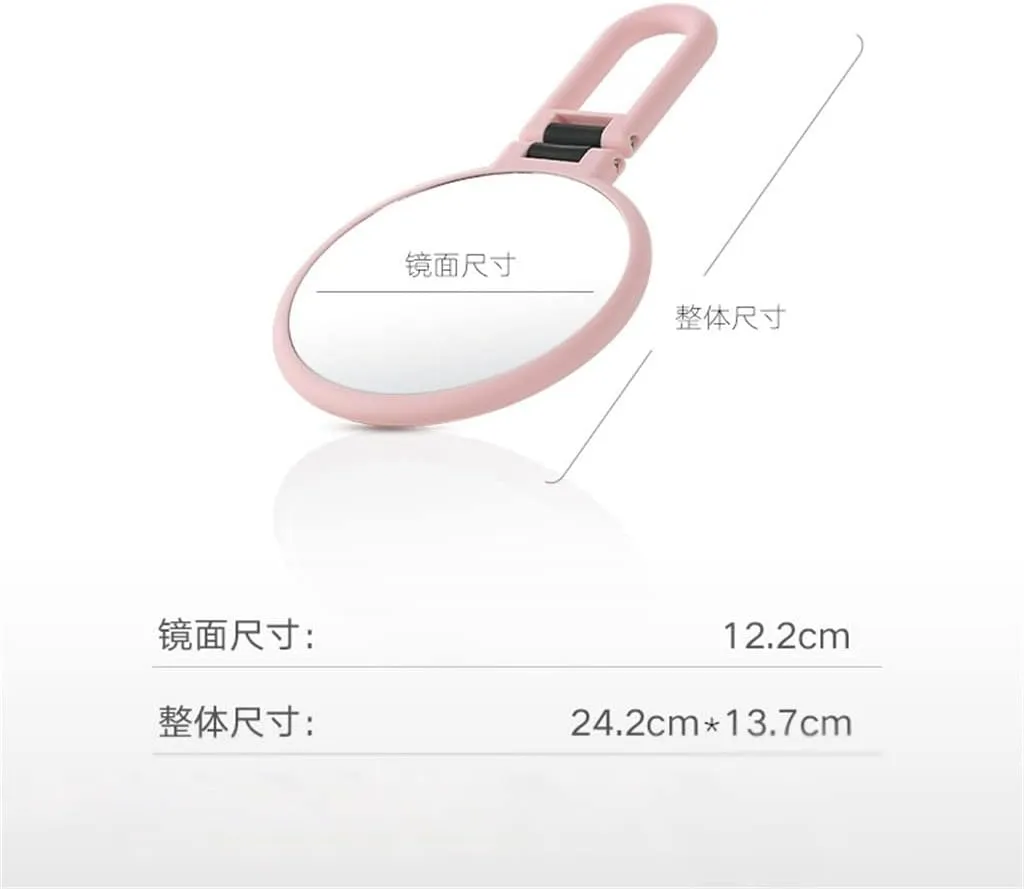 High definition double-sided makeup mirrors handheld desktop dressing handle mirrors portable foldable beauty mirrors 10x magnification