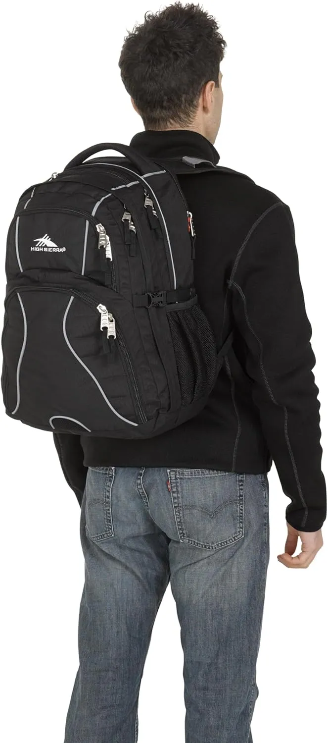 High Sierra Swerve Laptop Backpack, Black, One Size