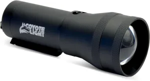 HME COYOTE LIGHT Pro Durable Lightweight Portable Adjustable Intensity Rechargeable Night Vision Hunting Flashlight | Batteries, Case, Handle, 1" Scope Mount & Charger Included, White LED