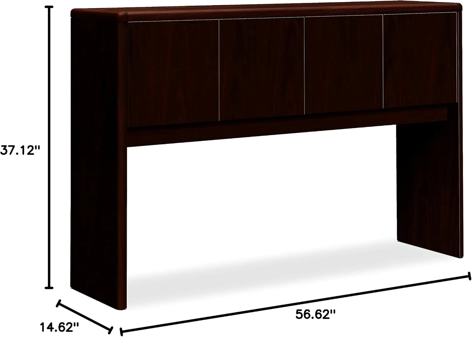 HON 10732NN 10700 56-5/8 by 14-5/8 by 37-1/8-Inch Stack-On Hutch for 60-Inch Credenza, Mahogany