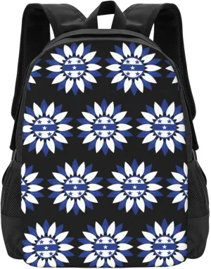 Honduras Sunflower Flag Casual Backpack Large Capacity Backpacks 15 Inch Laptop Back Pack Travel Rucksack Daypack Commuter Bags with Adjustable Strap for Camping