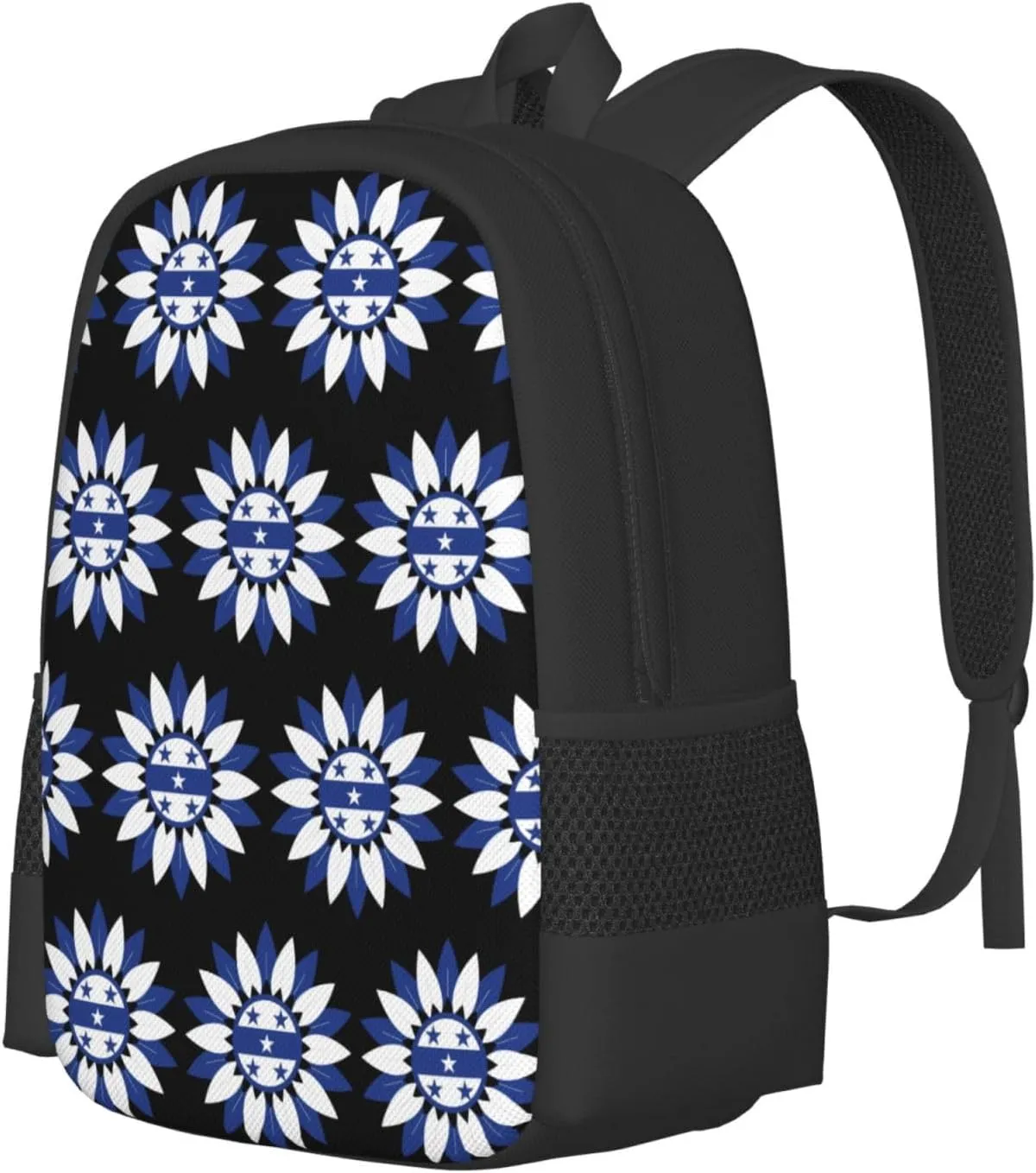 Honduras Sunflower Flag Casual Backpack Large Capacity Backpacks 15 Inch Laptop Back Pack Travel Rucksack Daypack Commuter Bags with Adjustable Strap for Camping