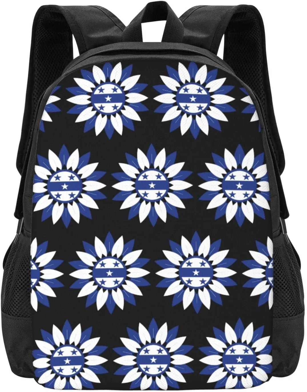 Honduras Sunflower Flag Casual Backpack Large Capacity Backpacks 15 Inch Laptop Back Pack Travel Rucksack Daypack Commuter Bags with Adjustable Strap for Camping