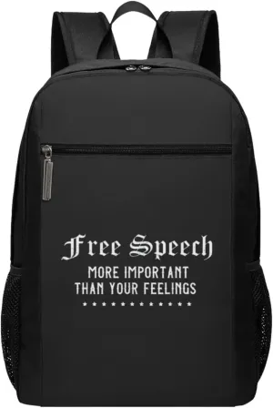 Honest Freedom Of Speech 1st Amendment Feelings Travel Laptop Backpack, Business Anti Theft Slim Sturdy Laptops Backpacks, College Computer Bag Gift for Men & Women Fits 17 Inch Notebook,Black