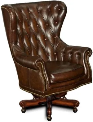 Hooker Furniture Erin Executive Swivel Tilt Chair, Null, Brown