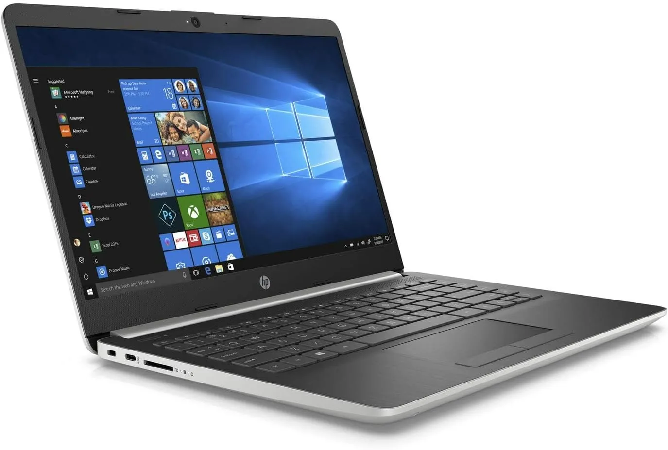 HP 14-DK000 Laptop 2020 14” WXGA HD 1366 x 768 Display Touchscrenn, AMD Ryzen 3 3200U, 2-core, AMD Radeon Vega 3 Graphics, 64GB DDR4, 4TB SSD, Bluetooth 4.2 Combo, 720p HD Camera, Windows 11 Pro