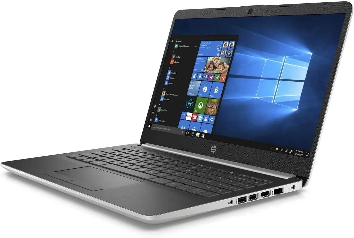 HP 14-DK000 Laptop 2020 14” WXGA HD 1366 x 768 Display Touchscrenn, AMD Ryzen 3 3200U, 2-core, AMD Radeon Vega 3 Graphics, 64GB DDR4, 4TB SSD, Bluetooth 4.2 Combo, 720p HD Camera, Windows 11 Pro