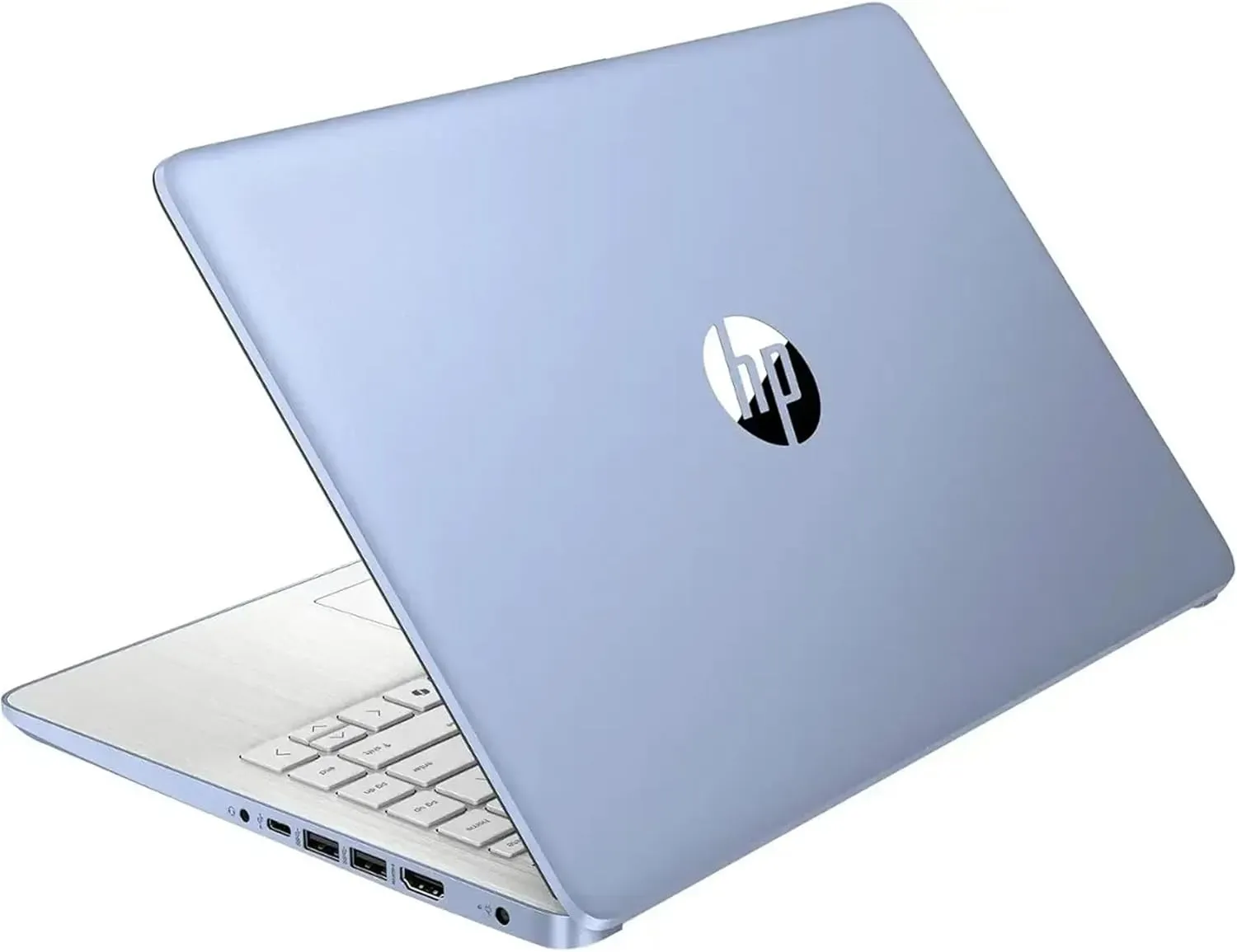 HP AI-Powered 14" HD Laptop with Microsoft Office and 1TB Cloud Storage Included for 1-Year| 8GB RAM| 128GB SSD & 128GB Portable SSD| Intel 4-Core CPU| Webcam| Ultra Light|Windows 11| RK Bundle| Blue