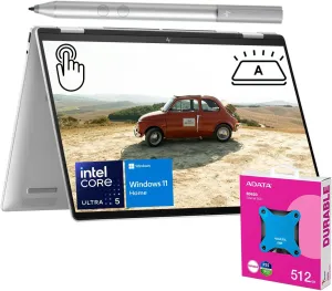 HP Envy X360 16" Ultra 5 AI Convertible 2-in-1 Laptop, 16" FHD  Touchscreen, Intel Ultra 5 125U (Beats Intel i5-1335U), 16GB RAM, 2TB SSD, W11 Home, Stylus Pen, ADATA 512 External SSD Bundle
