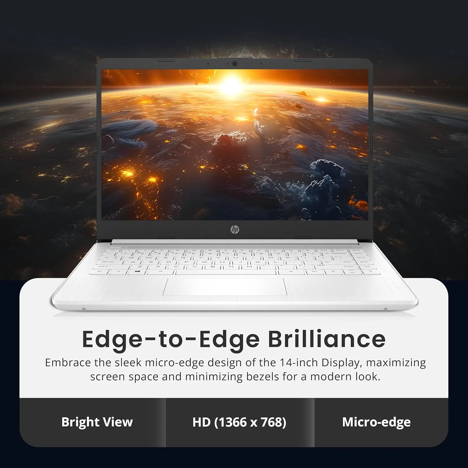 HP Flagship 14" HD Laptop with 1 Year Office 365 | 16GB RAM | 1.22TB Storage(64GB EMMC & 160GB Docking Station Set & 1TB Cloud Storage) | Intel 4-Core Processor | Webcam | Win 11s | White