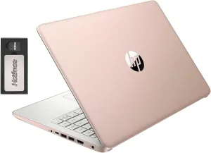 HP Stream 14" HD BrightView Laptop, Intel Celeron N4120, 8GB RAM, 288GB Storage (128GB eMMC   160GB SSD Docking Station Set), Intel UHD Graphics, HD Webcam, Wi-Fi, 1 Year Office 365, Win 11 S, Gold