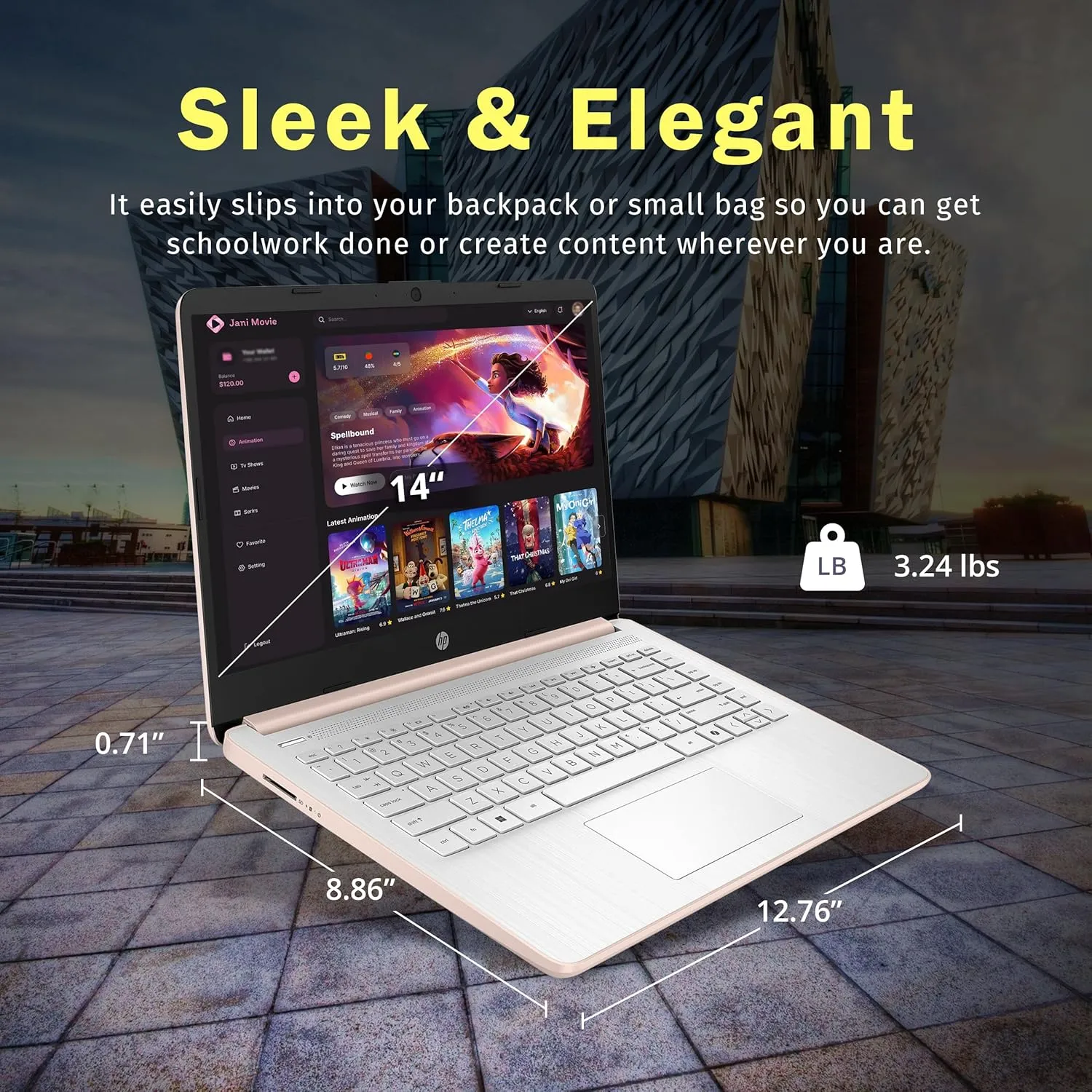 HP Stream 14" HD Laptop, Intel Processor N150, 16GB RAM, 288GB Storage(128GB UFS 160GB Docking Station Set), Intel Graphics, Webcam, Wi-Fi 6, 1 Year Office 365, Copilot, Fast Charge, Win 11, Gold