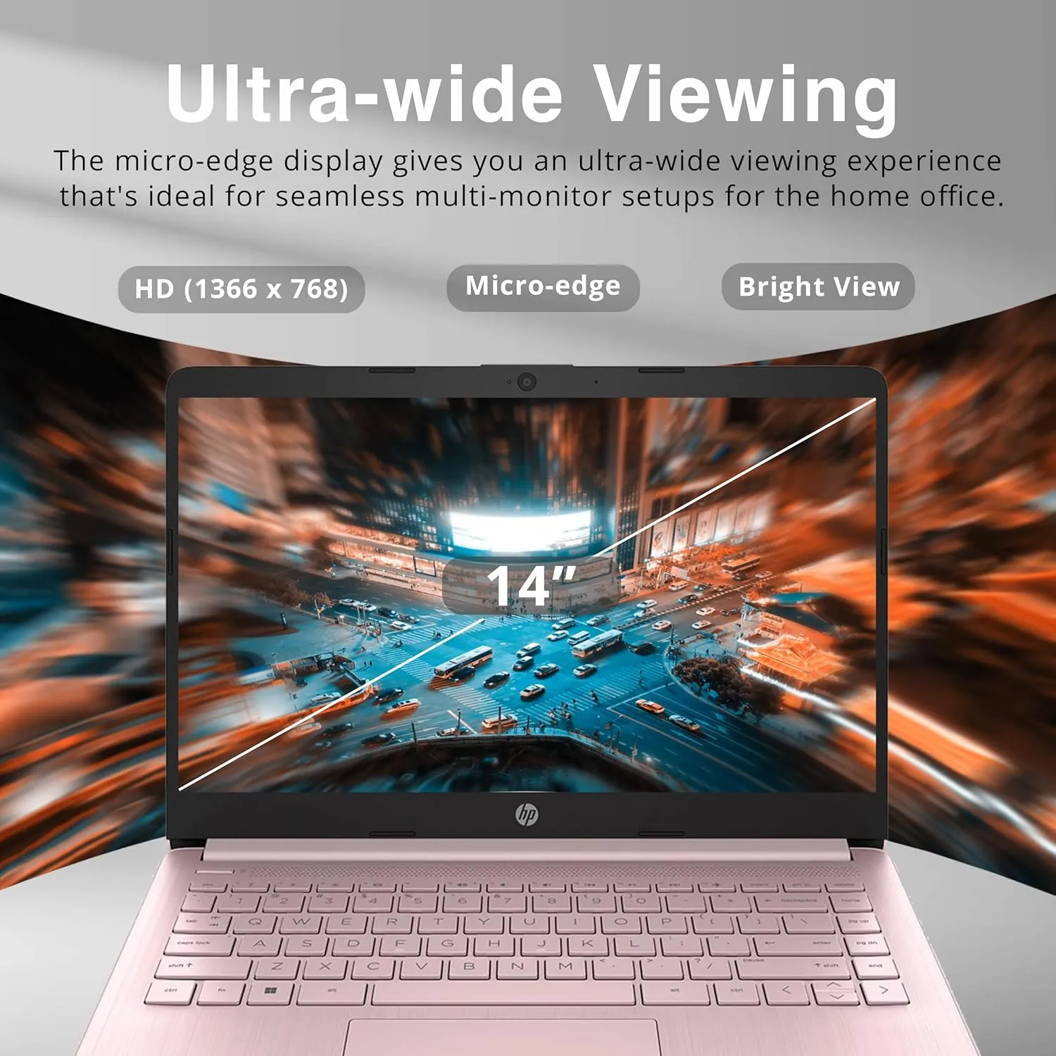 HP Stream 14" HD Lightweight Laptop, Intel Celeron N4120, 16GB RAM, 224GB Storage(64GB eMMC   160GB Docking Station), Intel UHD Graphics, HD Webcam, 1 Year Office 365, WiFi, Bluetooth, Win 11s, Pink