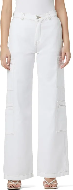 HUDSON Women's High-Rise Welt Pocket Cargo Wide Leg