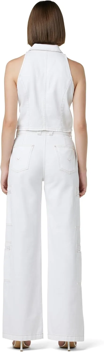 HUDSON Women's High-Rise Welt Pocket Cargo Wide Leg