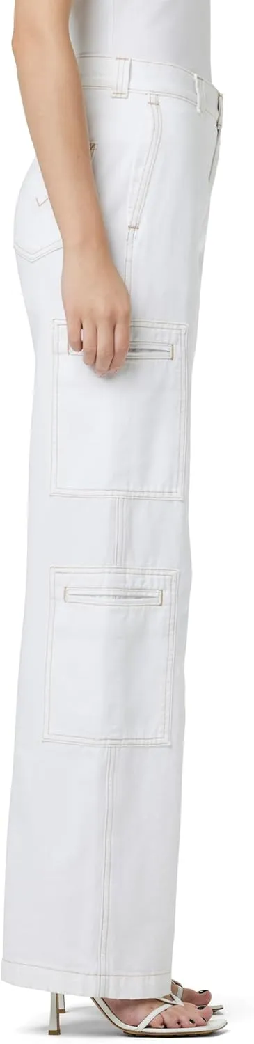 HUDSON Women's High-Rise Welt Pocket Cargo Wide Leg