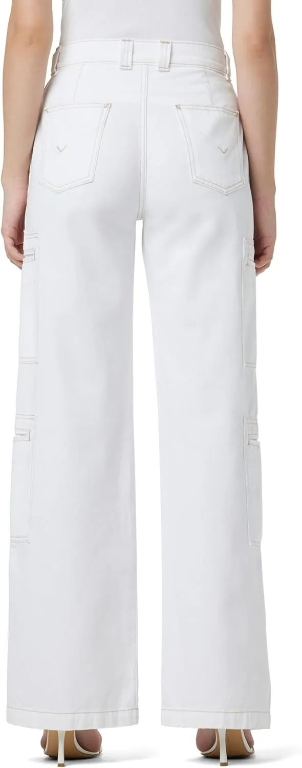 HUDSON Women's High-Rise Welt Pocket Cargo Wide Leg