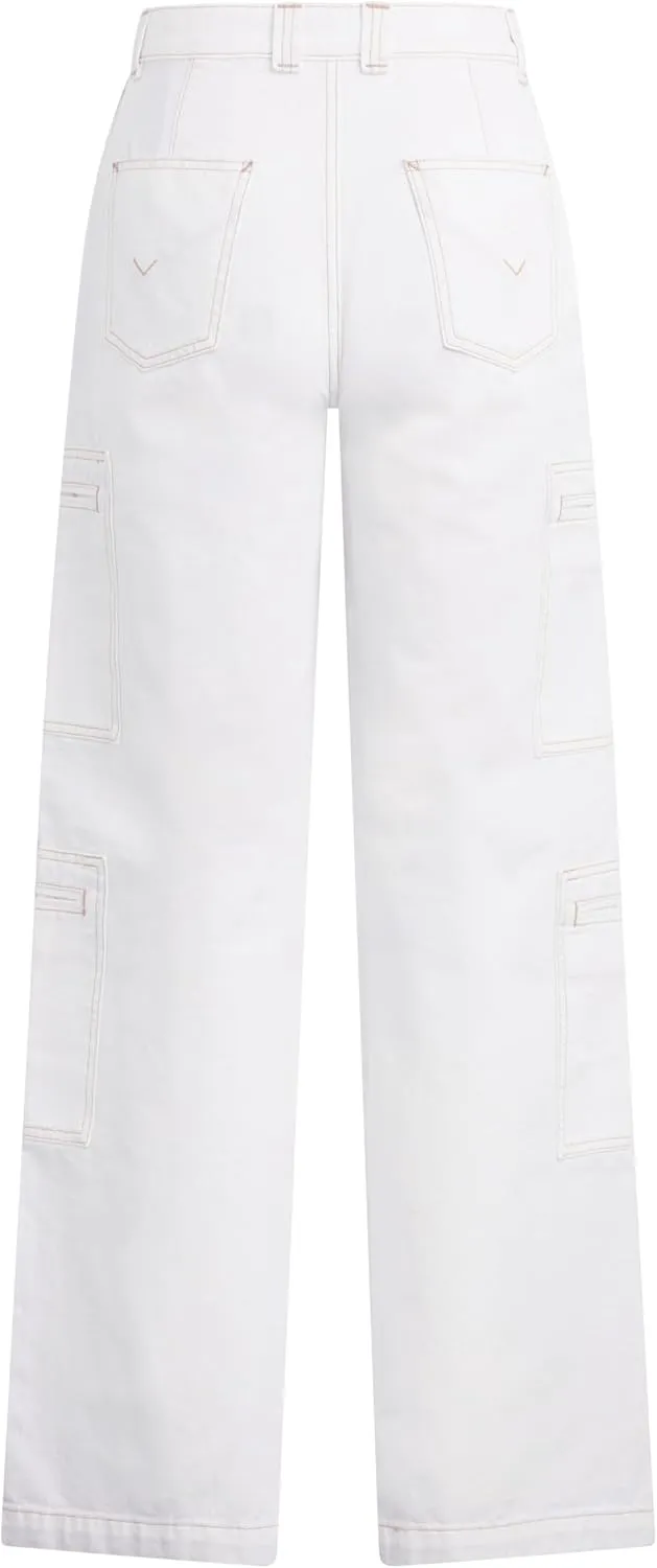 HUDSON Women's High-Rise Welt Pocket Cargo Wide Leg
