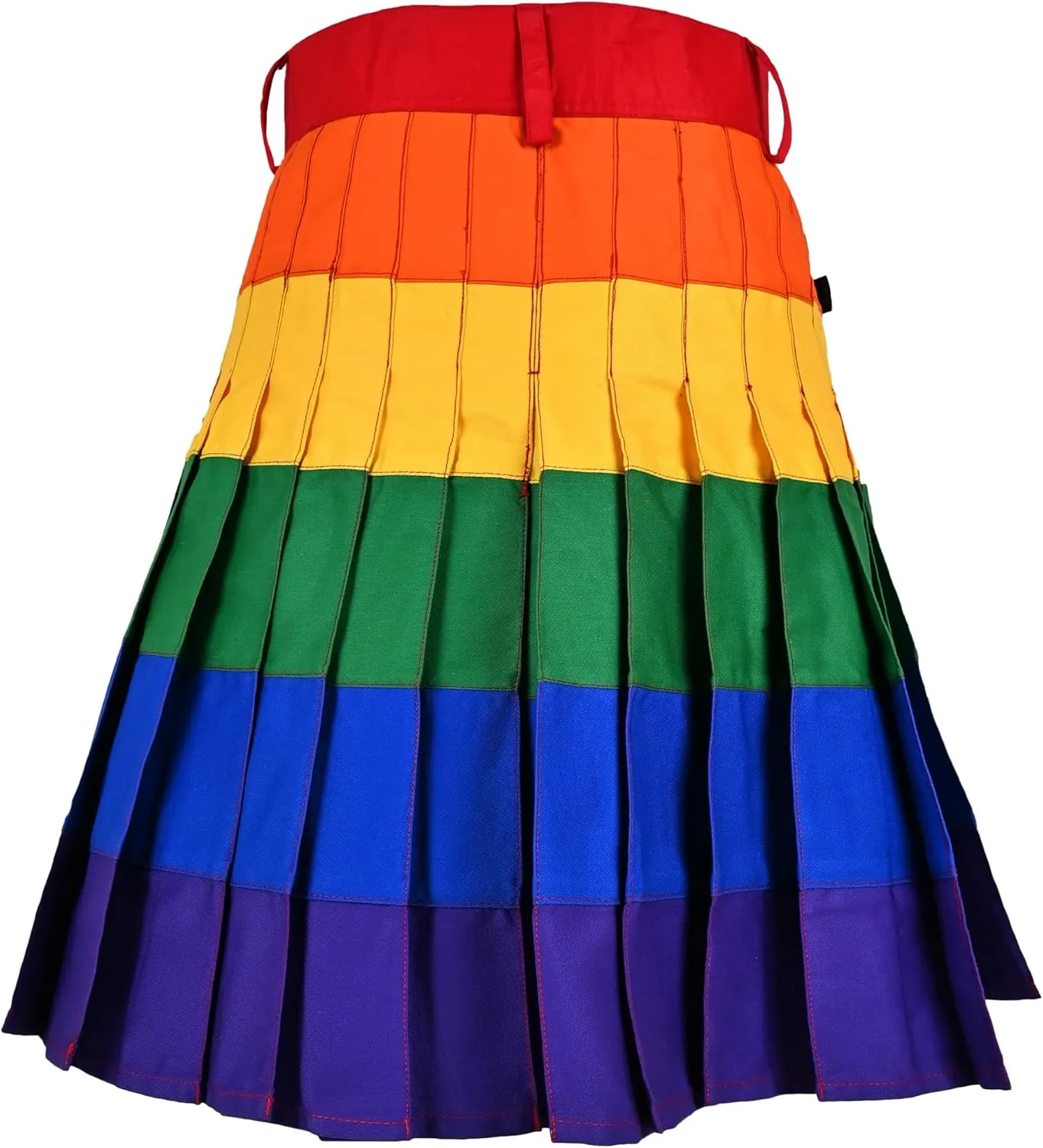 Hybrid Kilt Rainbow LGBTQ Flag Pride Dress Mardi Gras Outfit Parade Sports Skirt Scottish Utility Kilts