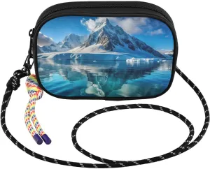 Icy Mountain Landscape Crossbody Bag for Women Cell Phone Purses Women's Small Shoulder Handbags Wallet Purse with Strap