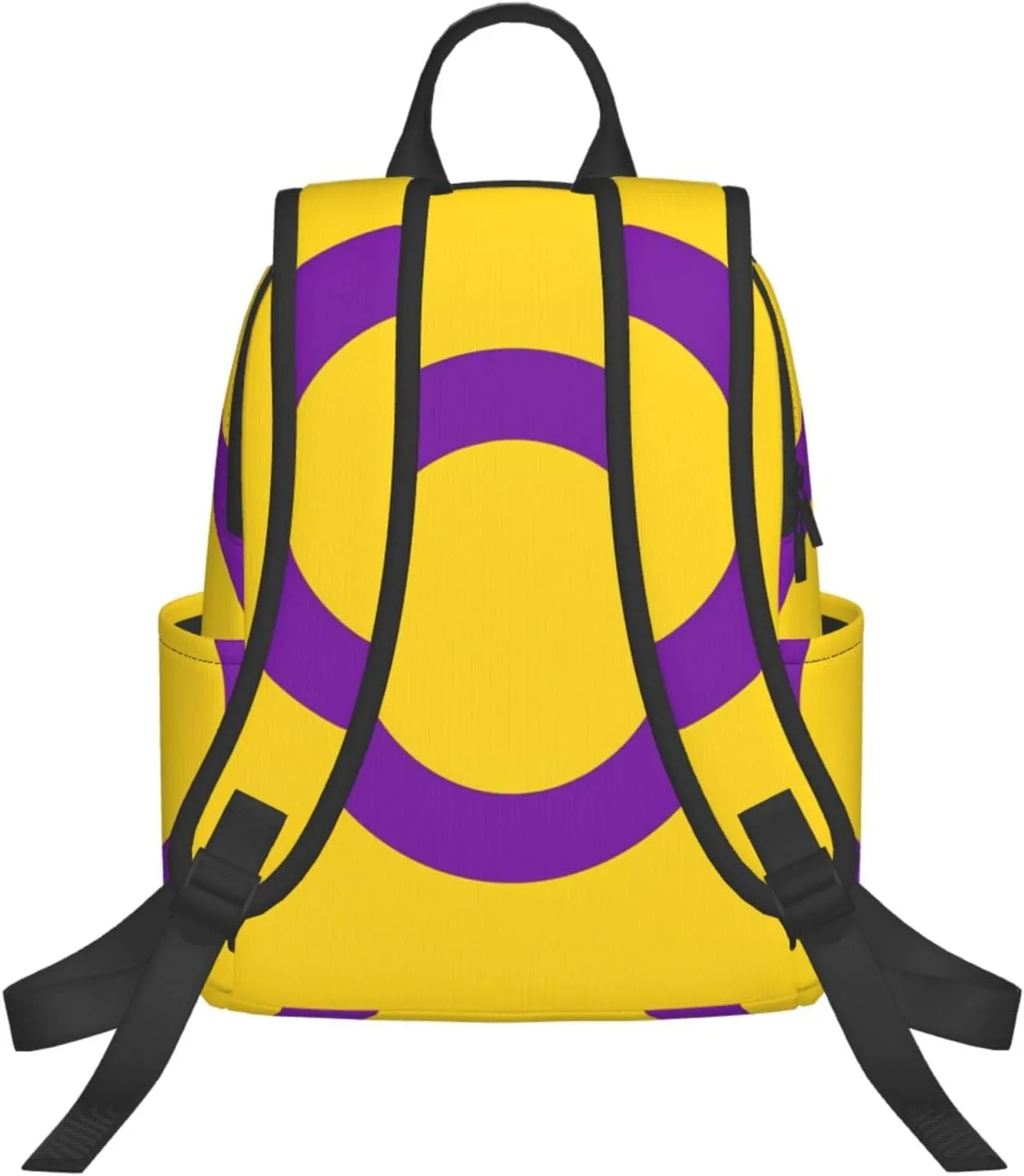 Intersex Pride Flag Travel Laptop Backpack Casual Backpacks Double Shoulder Daypack Notebook Rucksack Work Bags Sports Bag for Gym Hiking Camping Beach