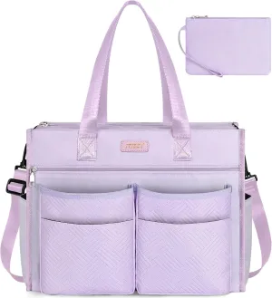ITIEZY Utility Tote Bag for Women with 15/18 Pockets - Large Teacher Tote Bag with Zipper Compartment Nurse Bags for Work