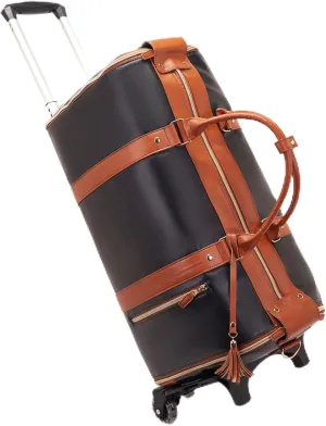 Jenni Bag, Jenni Bag Travel Bag with Wheels, Jenni Travel Bag (Black with wheels)