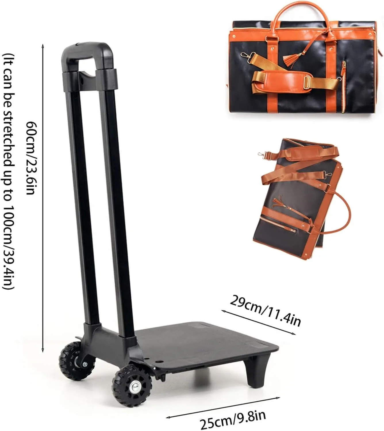 Jenni Bag, Jenni Bag Travel Bag with Wheels, Jenni Travel Bag (Black with wheels)