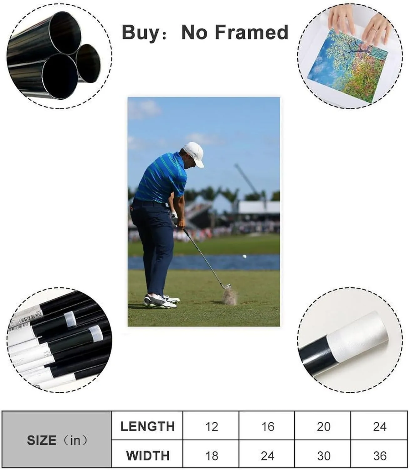 Jordan Spieth Golf Poster21 Canvas Poster Wall Art Decor Print Picture Paintings for Living Room Bedroom Decoration Unframe:20x30inch(50x75cm)