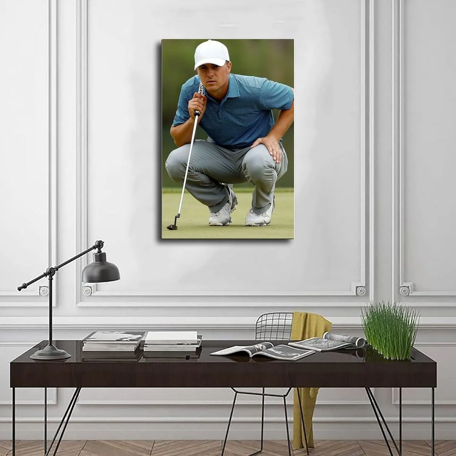 Jordan Spieth Golf Poster39 Canvas Poster Wall Art Decor Print Picture Paintings for Living Room Bedroom Decoration Frame:12x18inch(30x45cm)
